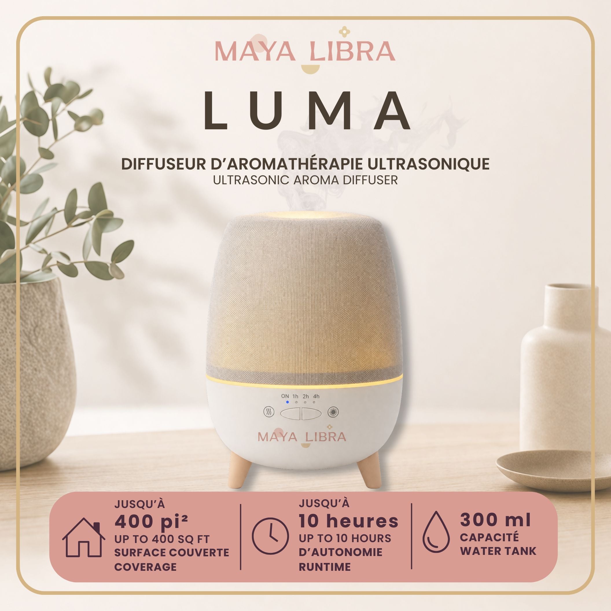 Diffuseur d'aromathérapie LUMA - Maya Libra