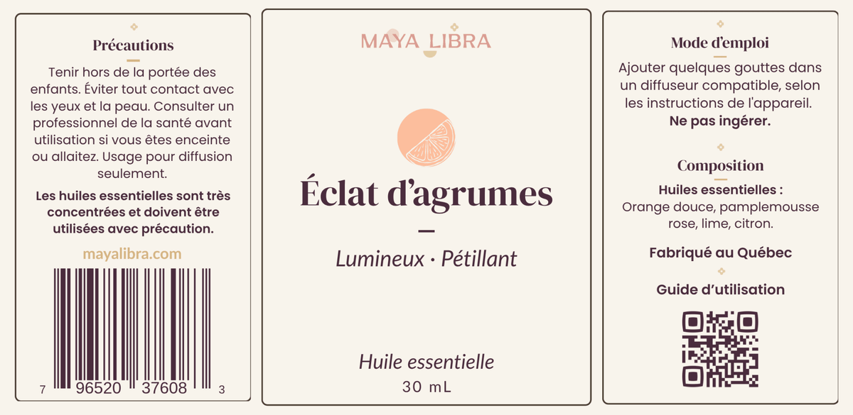 Éclat d'agrumes - Huile essentielle - Maya Libra