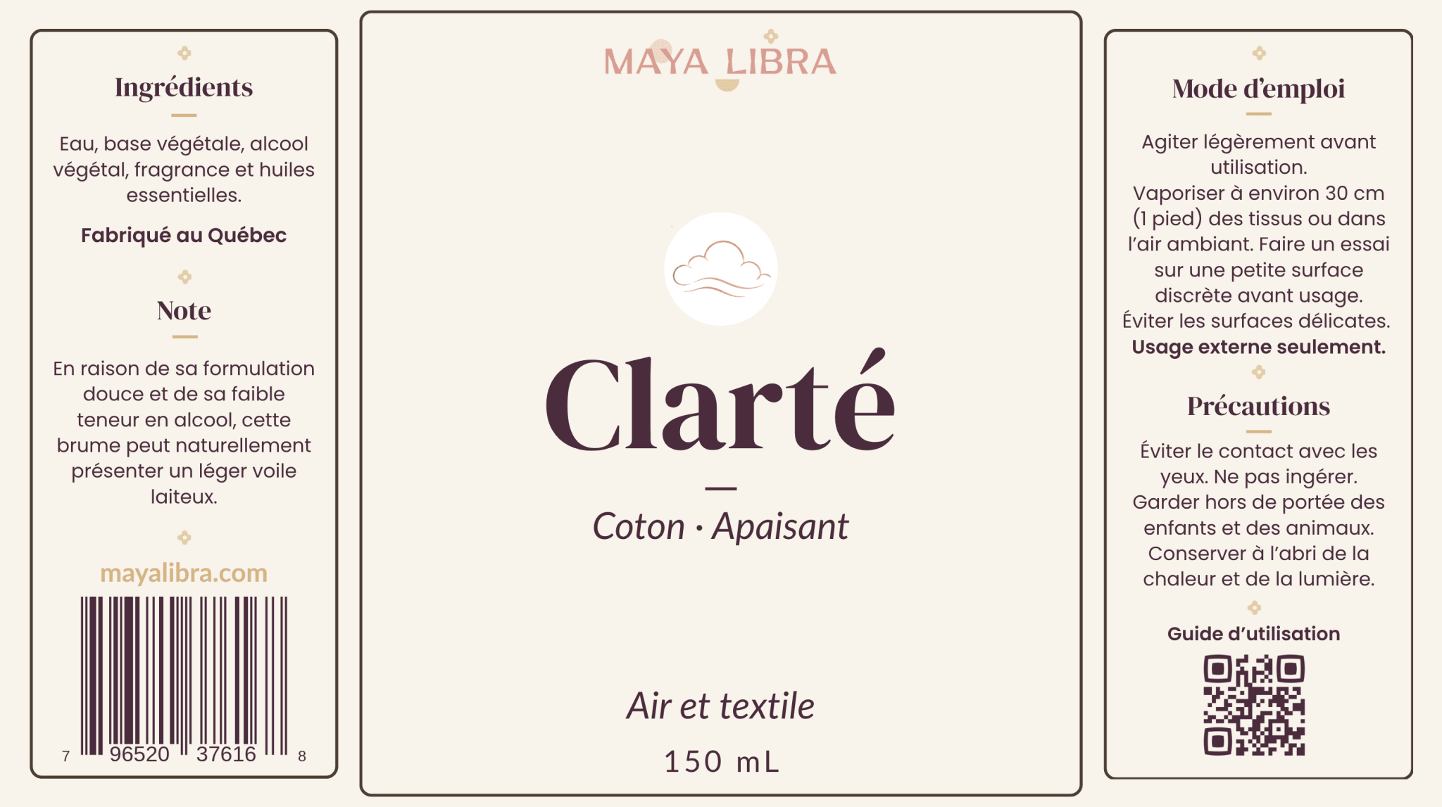 Clarté - Brume Intérieure - 150ml - Maya Libra