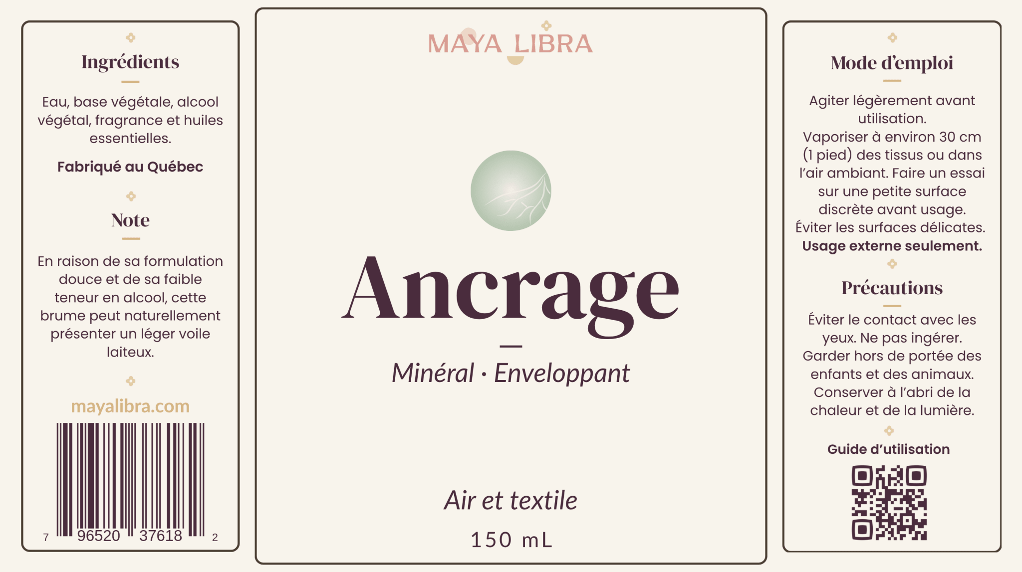 Ancrage - Brume Intérieure - 150ml - Maya Libra